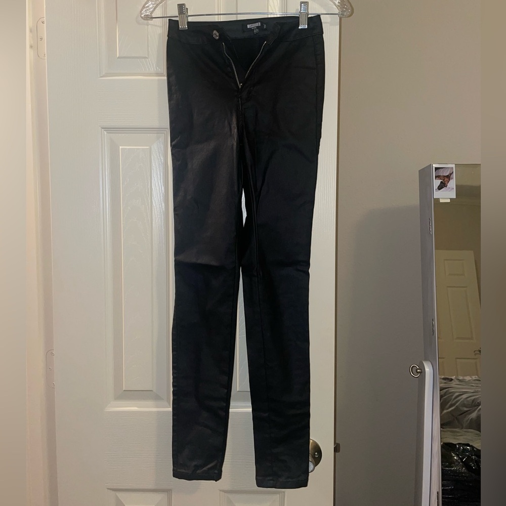 Misguided faux leather pants